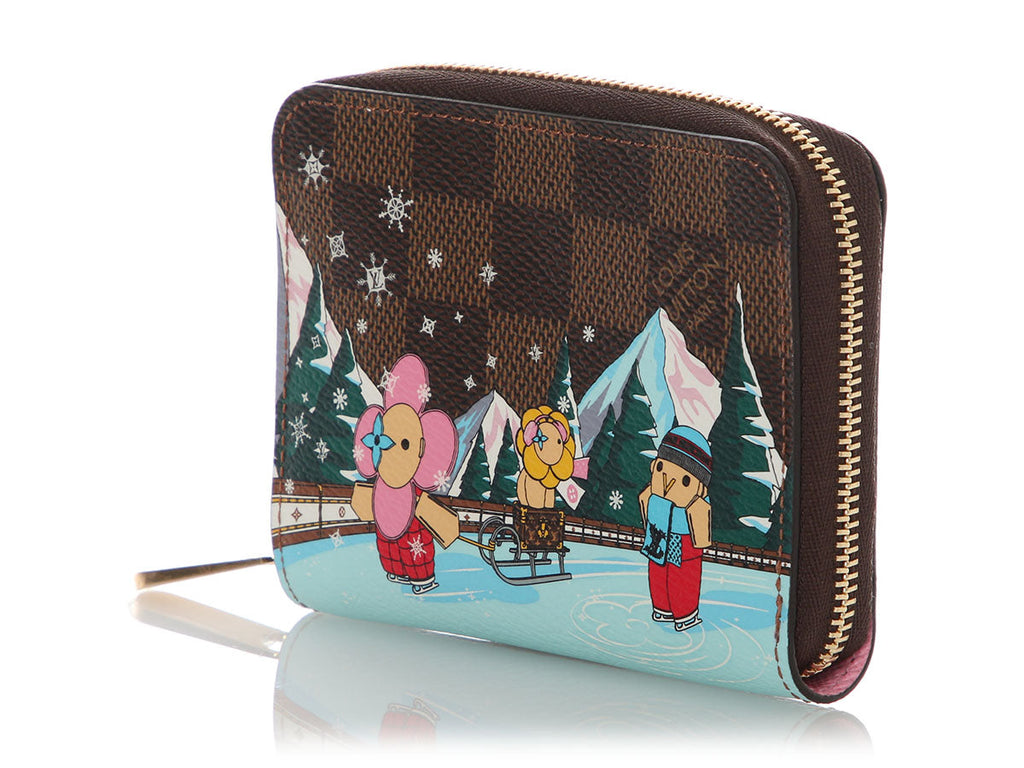 Louis Vuitton 2023 Damier Ebène Christmas Animation Zippy Coin Purse