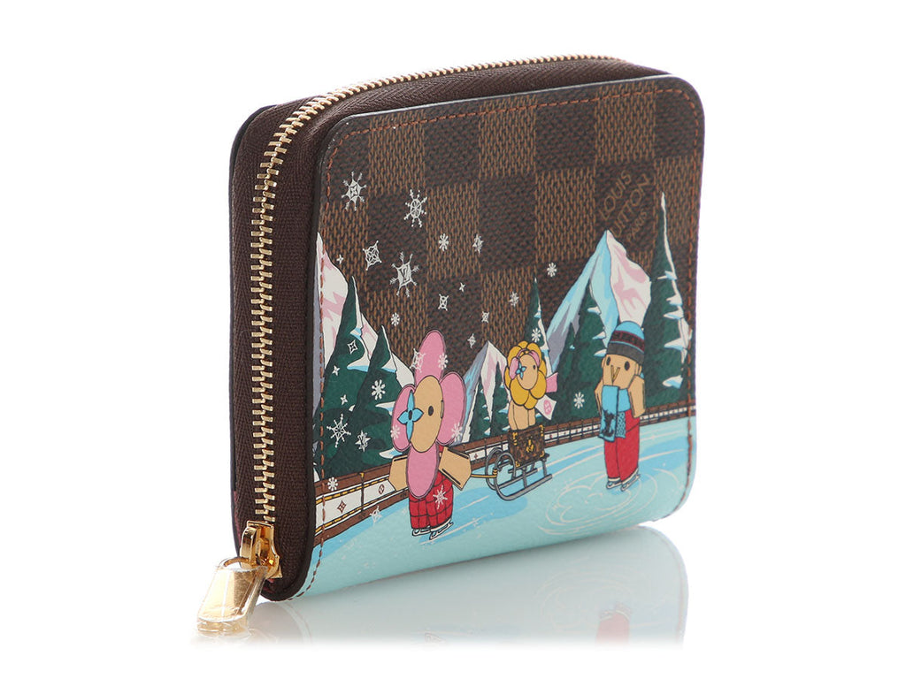 Louis Vuitton 2023 Damier Ebène Christmas Animation Zippy Coin Purse