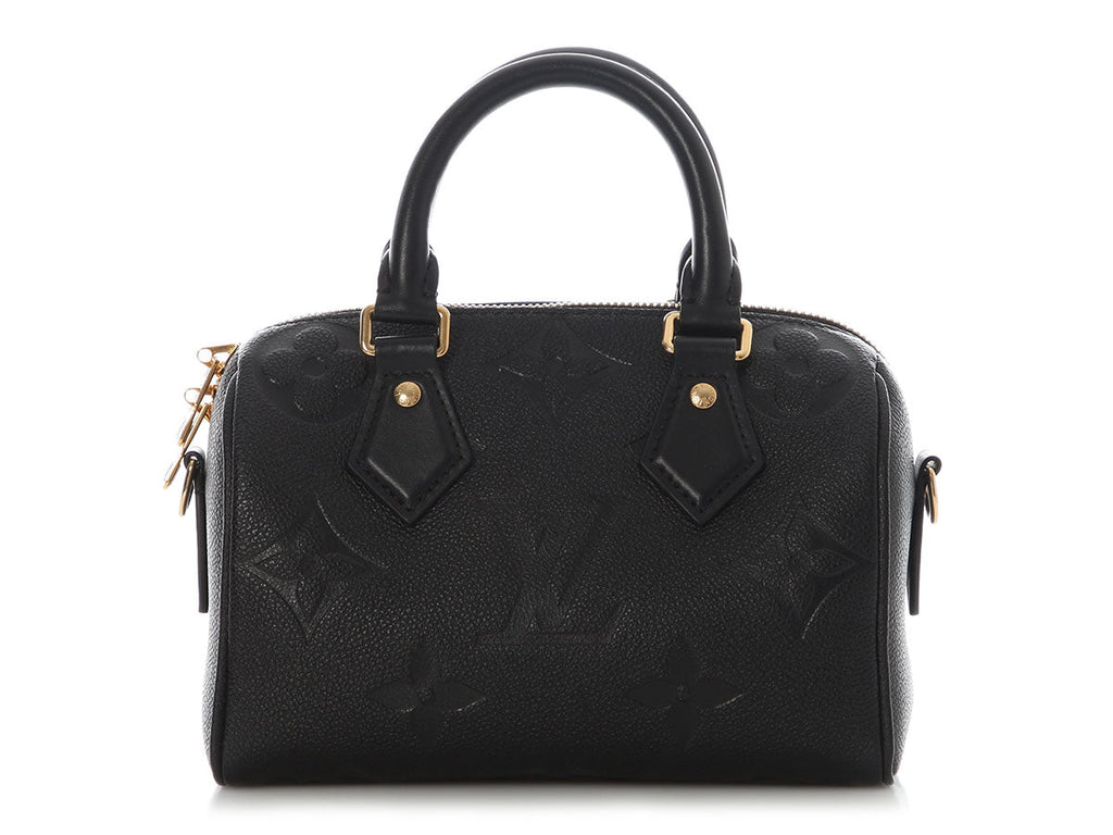 Louis Vuitton Black Giant Monogram Empreinte Speedy Bandoulière 20