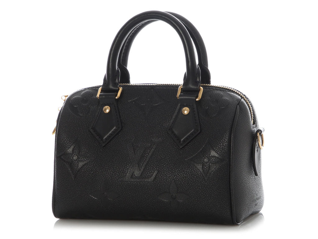Louis Vuitton Black Giant Monogram Empreinte Speedy Bandoulière 20