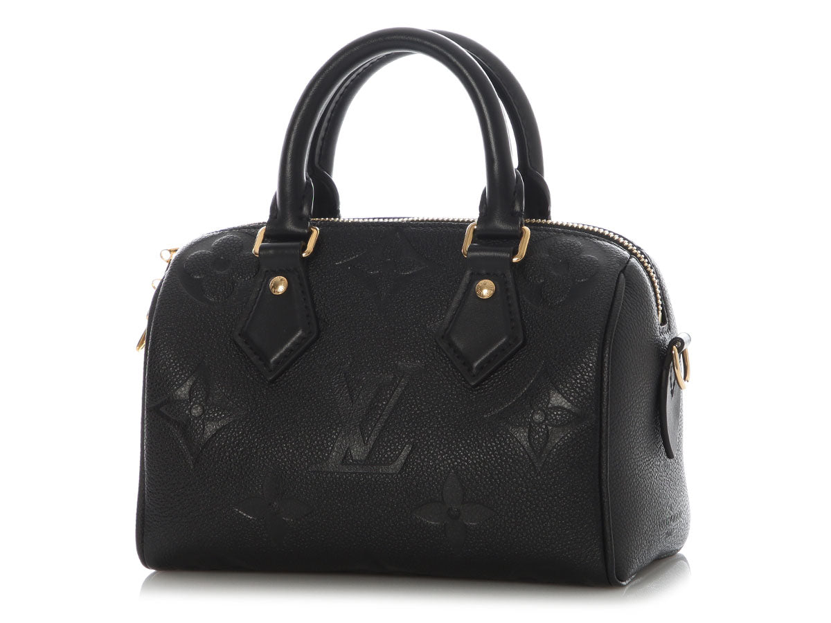 Louis Vuitton Black Giant Monogram Empreinte Speedy Bandoulière 20