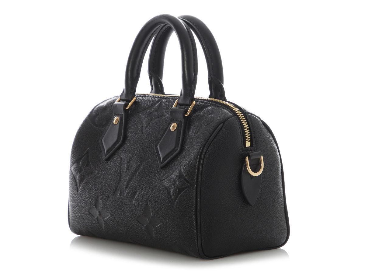 Louis Vuitton Black Giant Monogram Empreinte Speedy Bandoulière 20