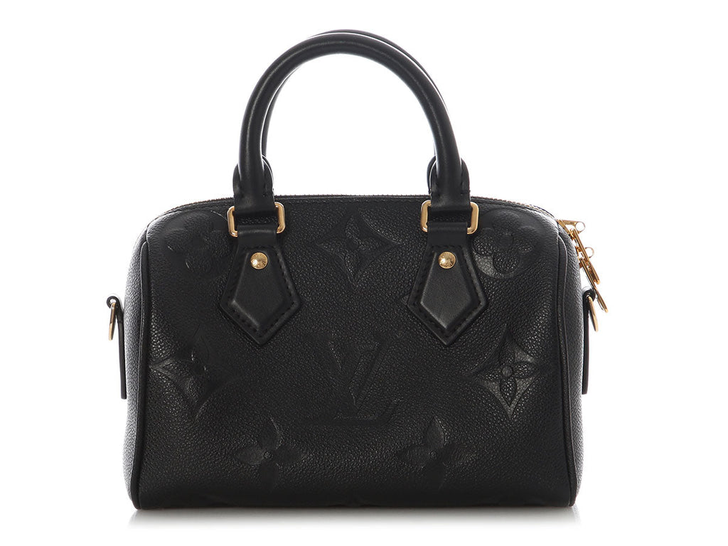 Louis Vuitton Black Giant Monogram Empreinte Speedy Bandoulière 20