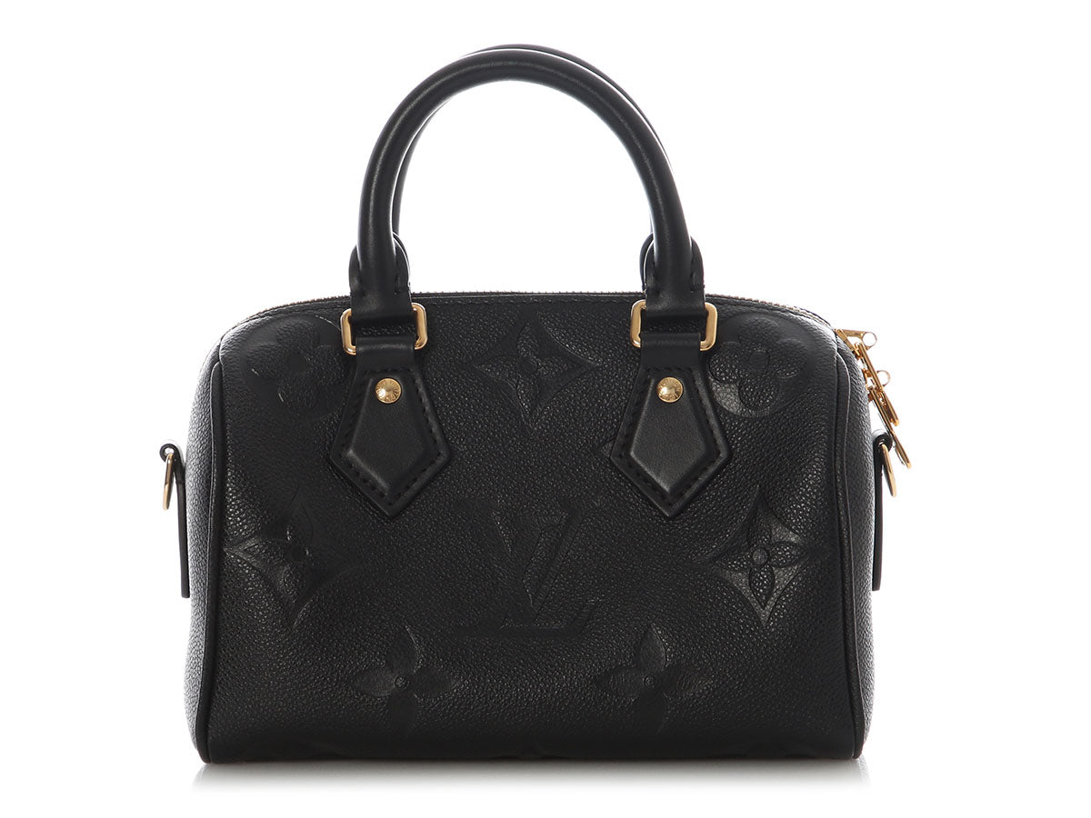 Louis Vuitton Black Giant Monogram Empreinte Speedy Bandoulière 20