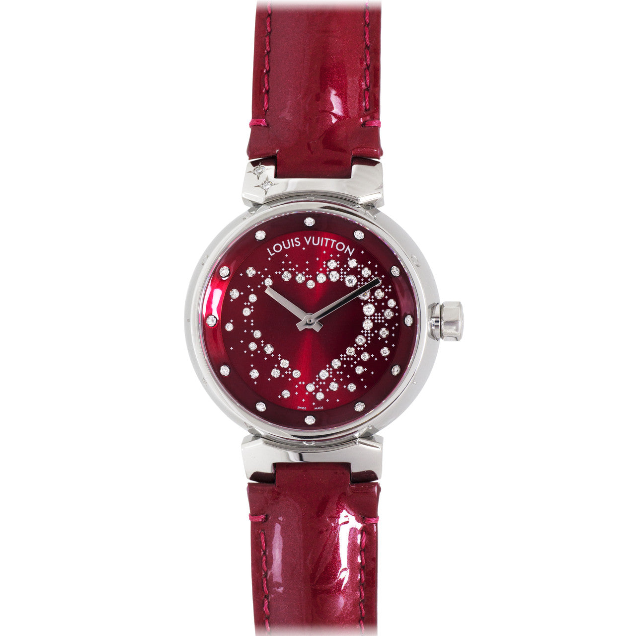 Louis Vuitton Stainless Steel & Diamond Tambour Attraction Ladies Watch