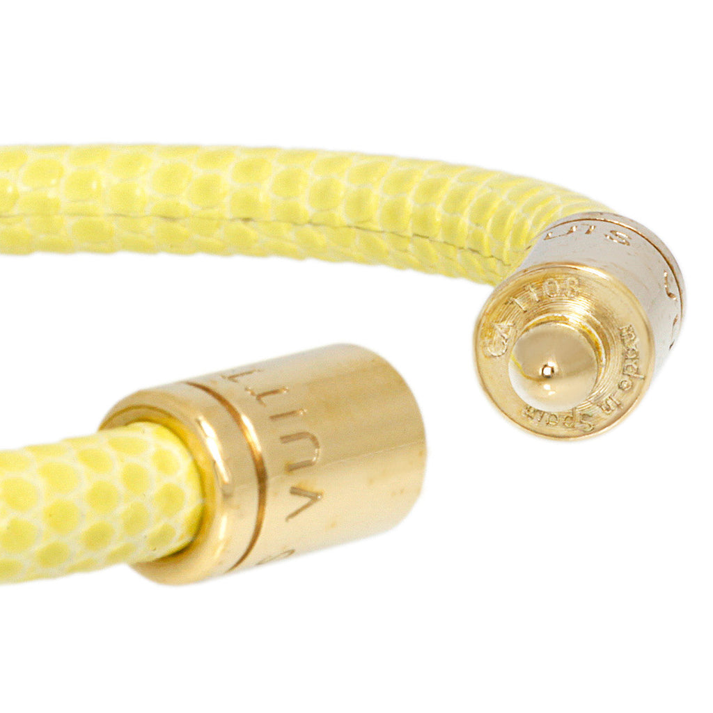 Louis Vuitton Yellow Lizard Keep It Bracelet