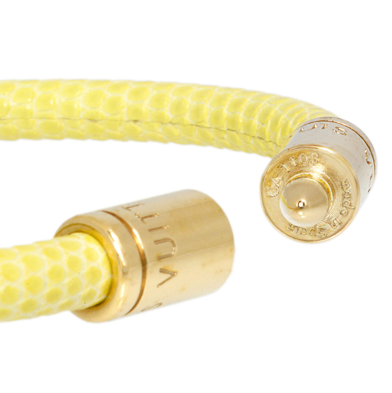 Louis Vuitton Yellow Lizard Keep It Bracelet