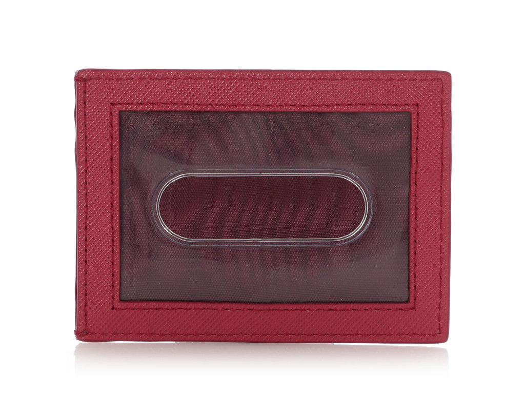 Prada Red Saffiano Card Holder