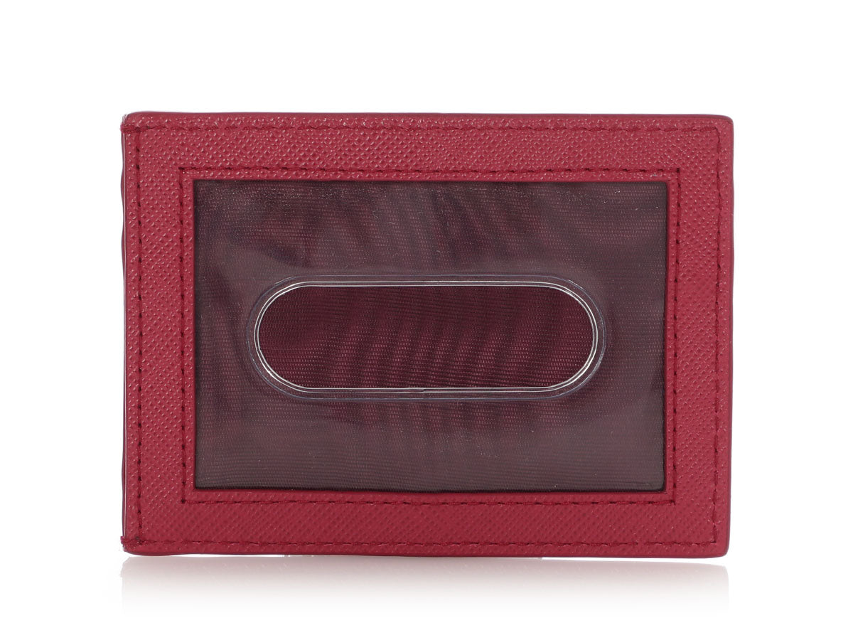 Prada Red Saffiano Card Holder