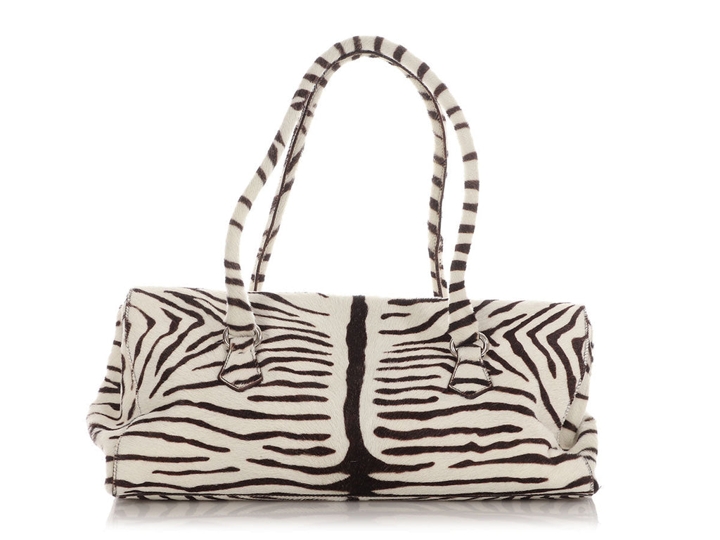 Prada Zebra Pony Hair Easy Flap