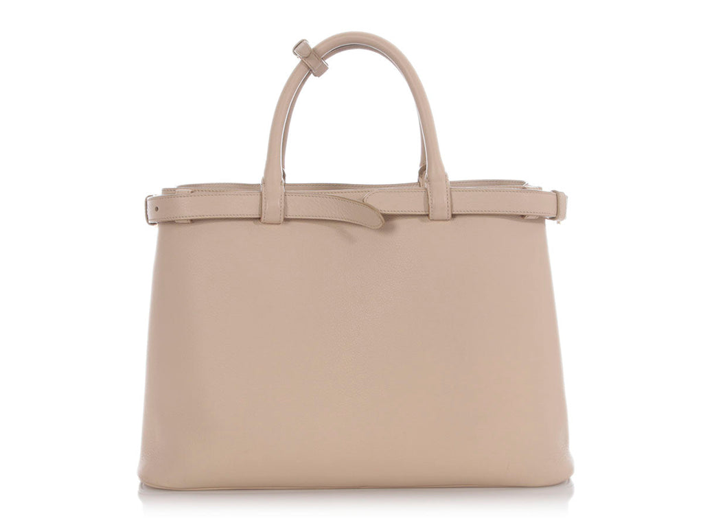 Prada Cream Double Belt Tote