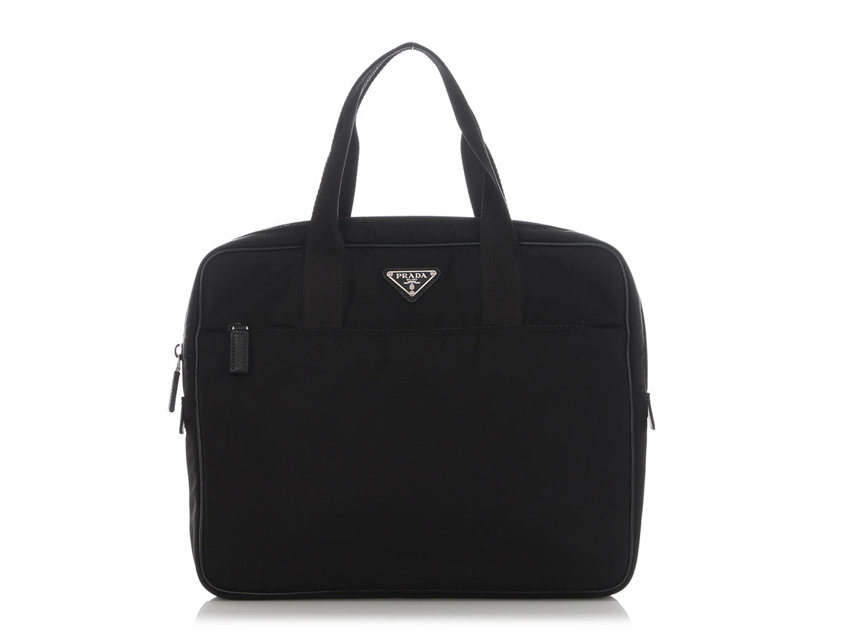 Prada Small Black Nylon Briefcase