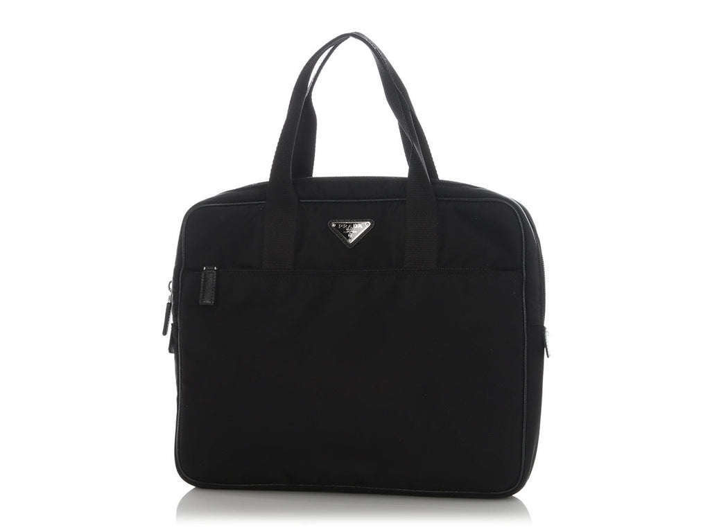 Prada Small Black Nylon Briefcase