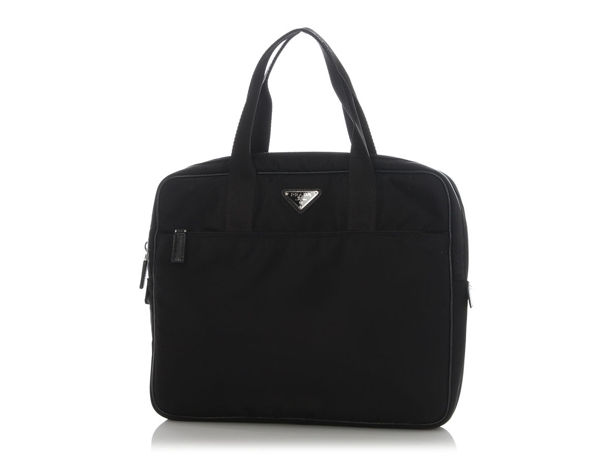 Prada Small Black Nylon Briefcase
