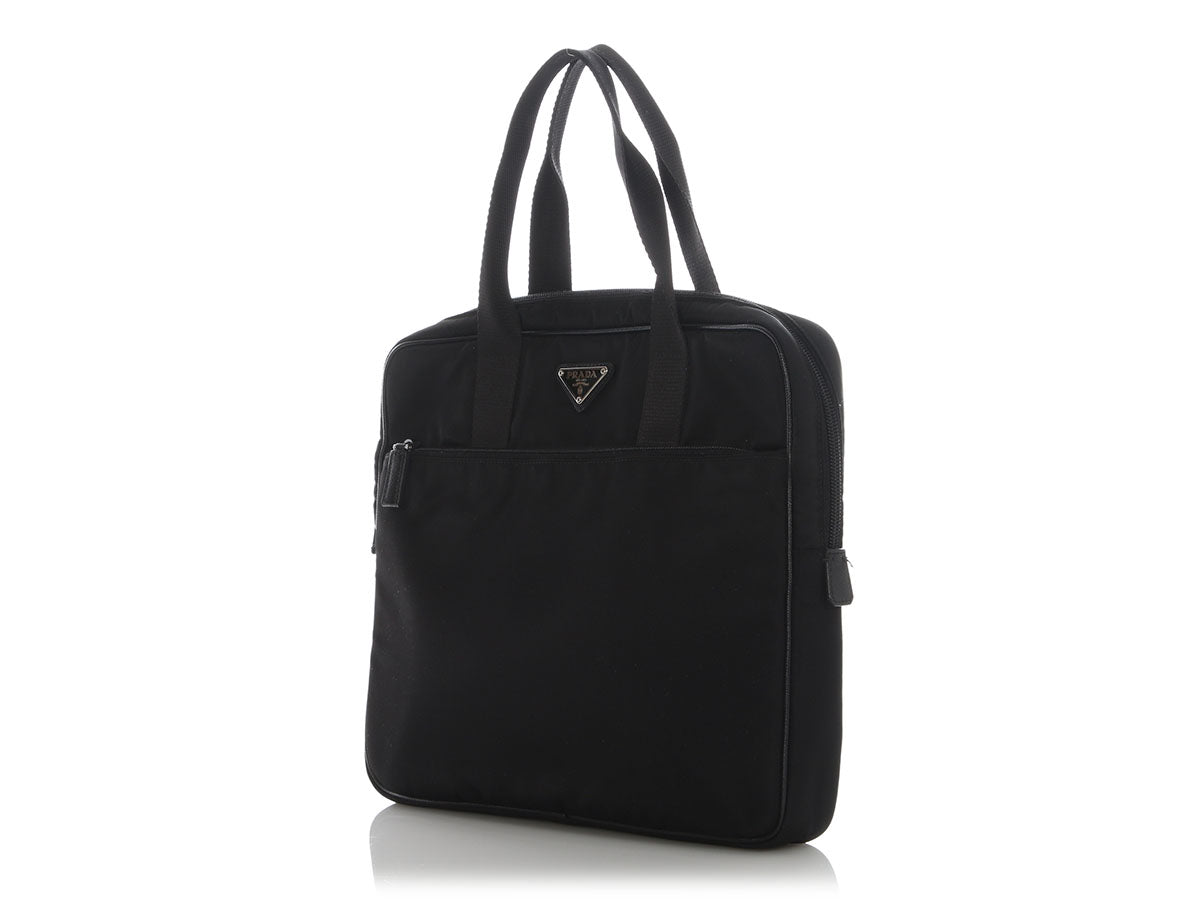 Prada Small Black Nylon Briefcase