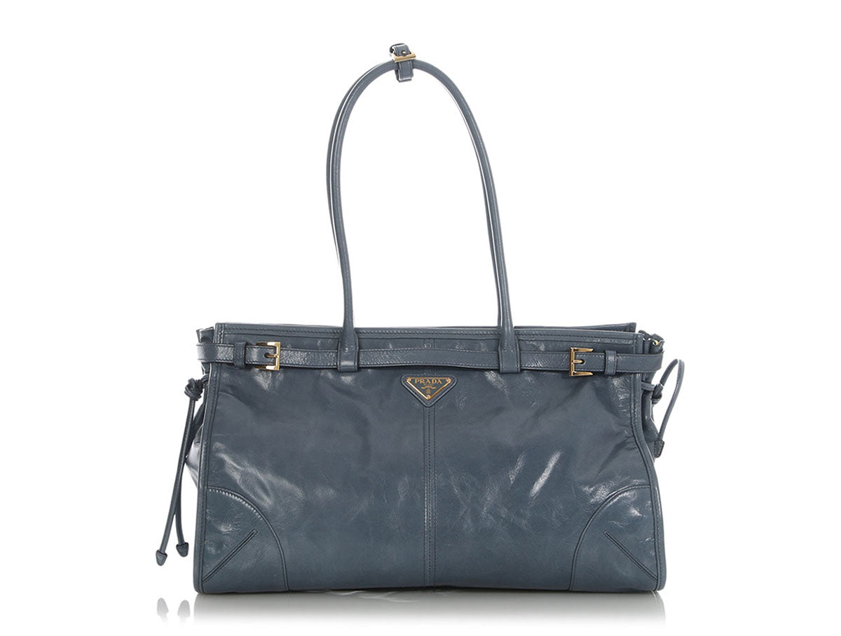 Prada Large Air Force Blue Bonnie Bag