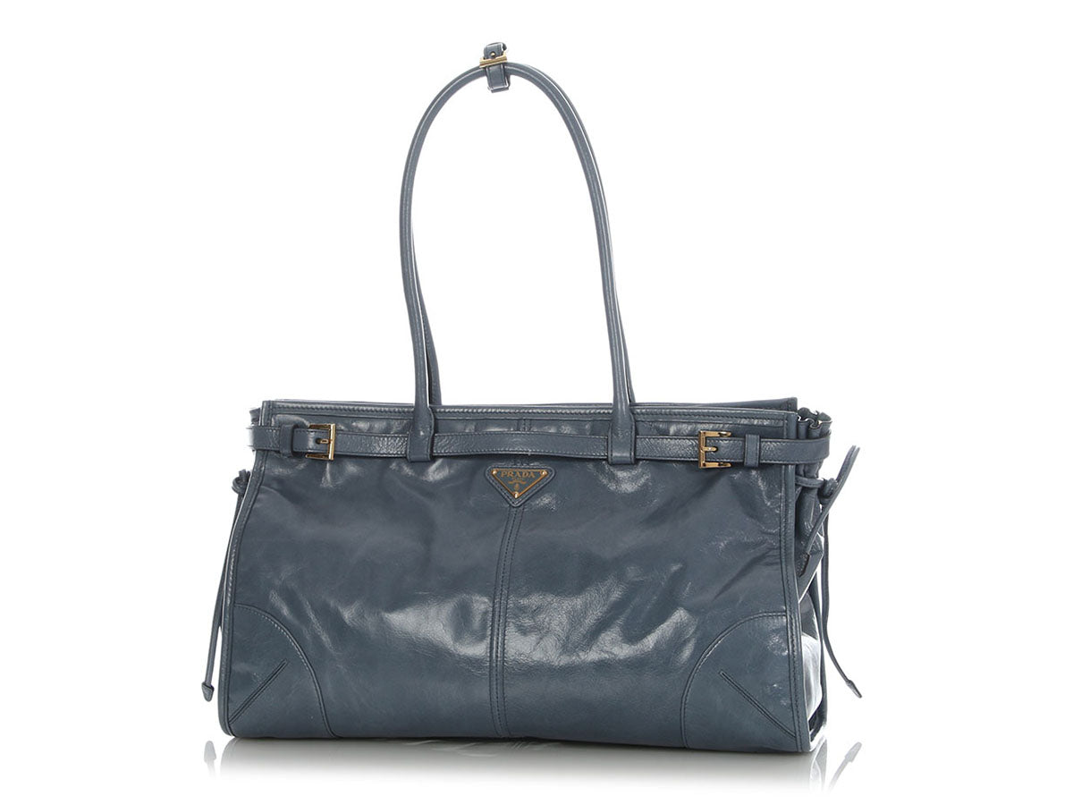 Prada Large Air Force Blue Bonnie Bag