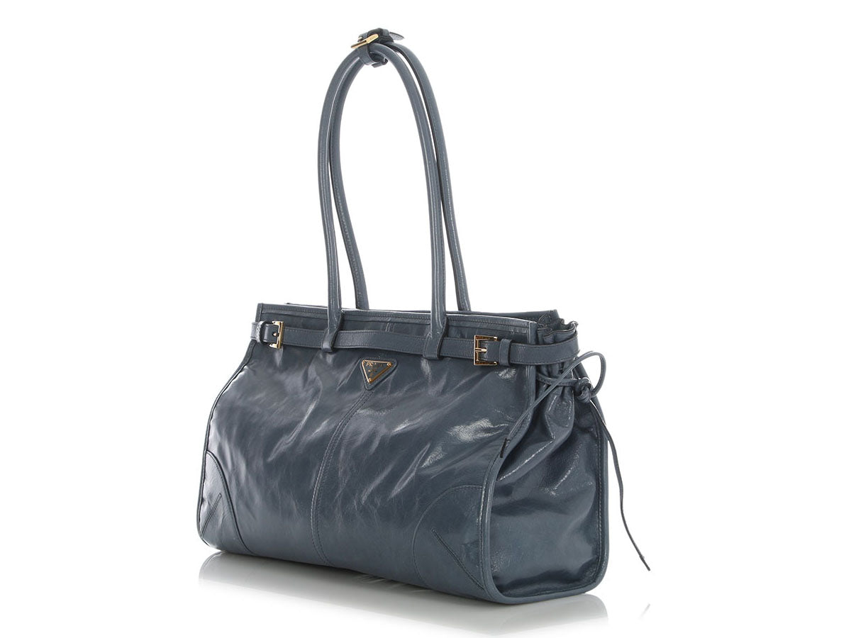 Prada Large Air Force Blue Bonnie Bag