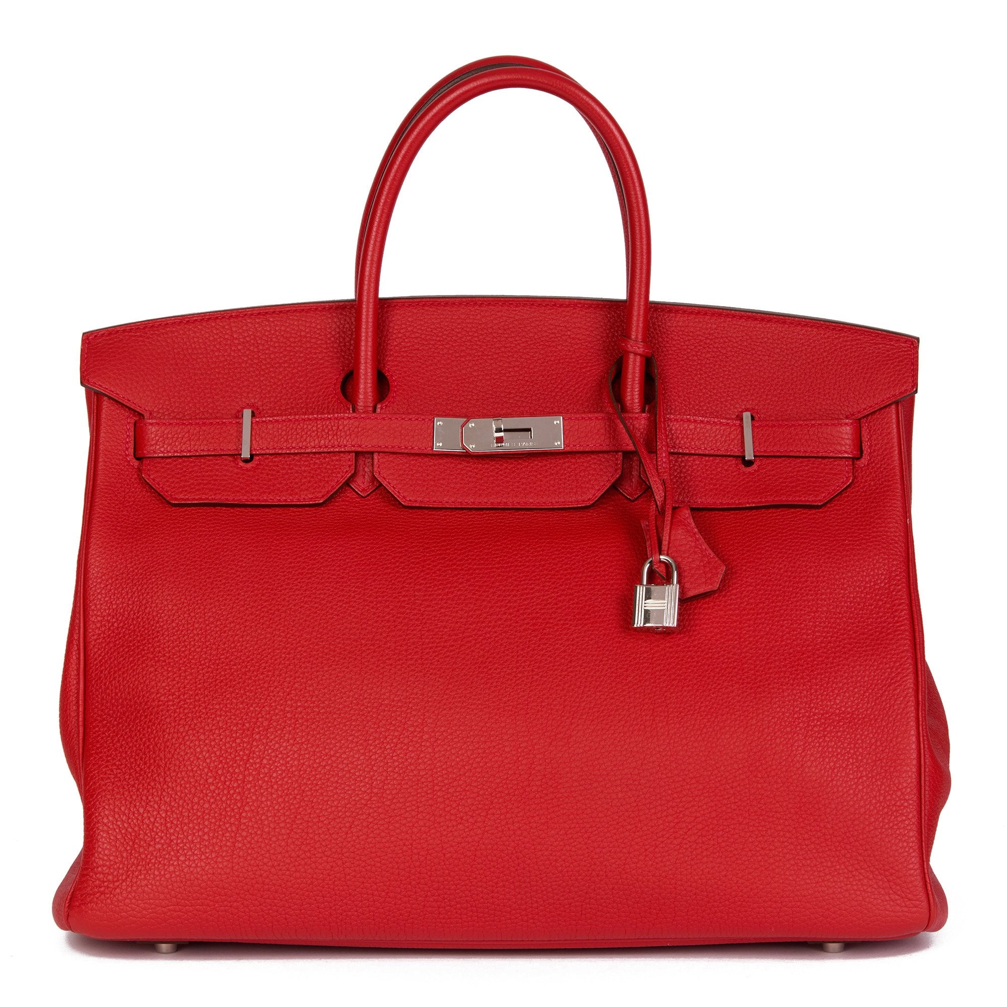 Hermes Rouge Tomate Togo Leather Birkin 40cm Tote