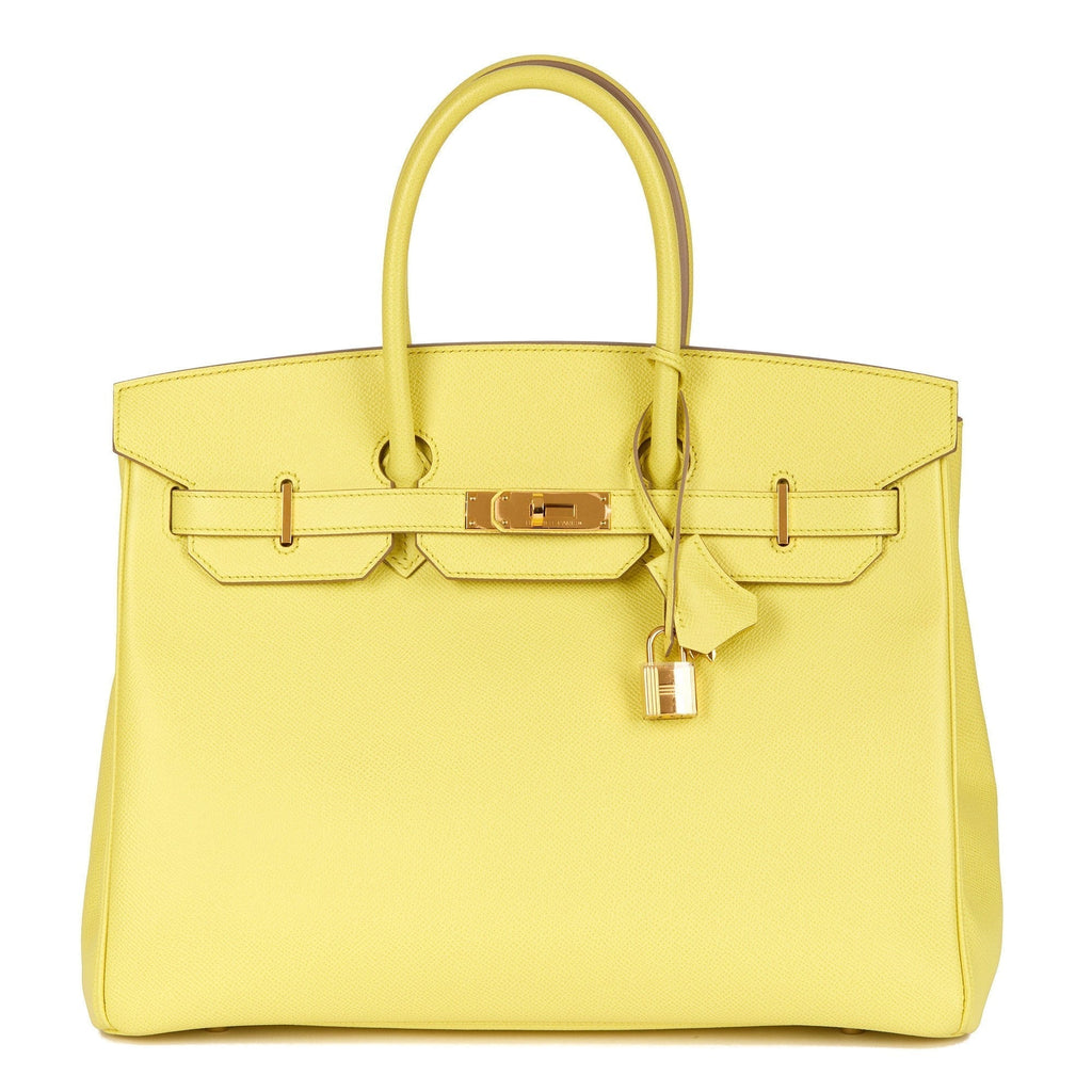 Hermes Soufre Epsom Leather Birkin 35cm Tote