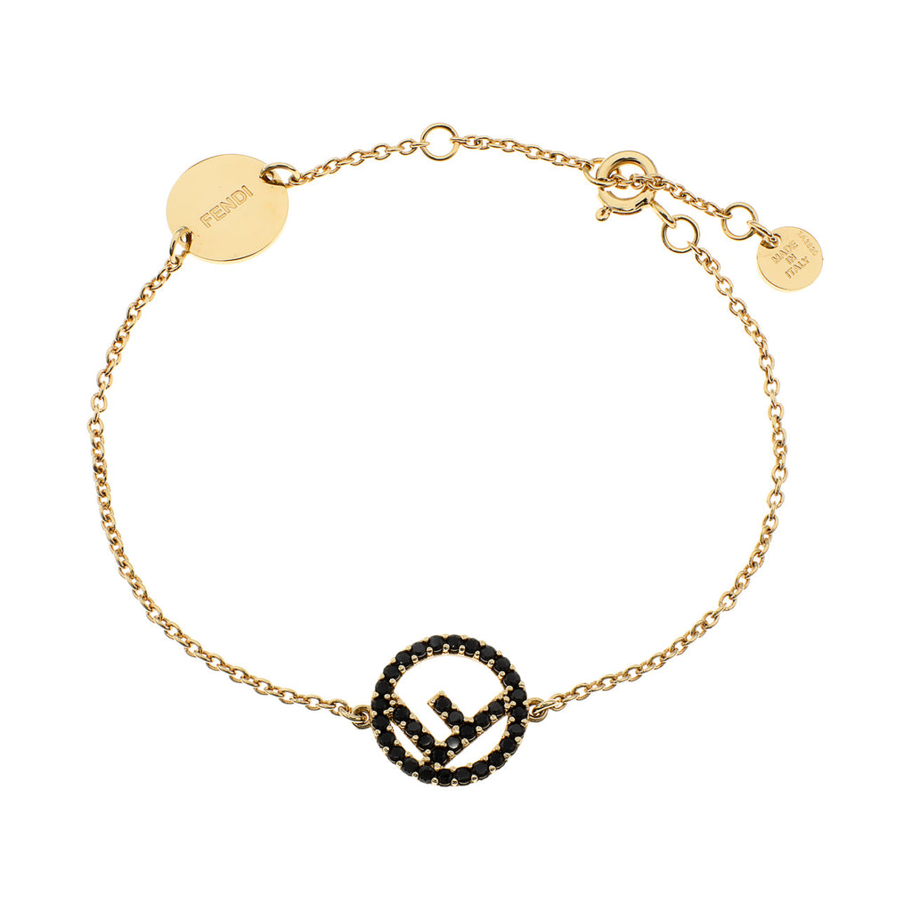 Fendi Black Crystal F Is Fendi Bracelet