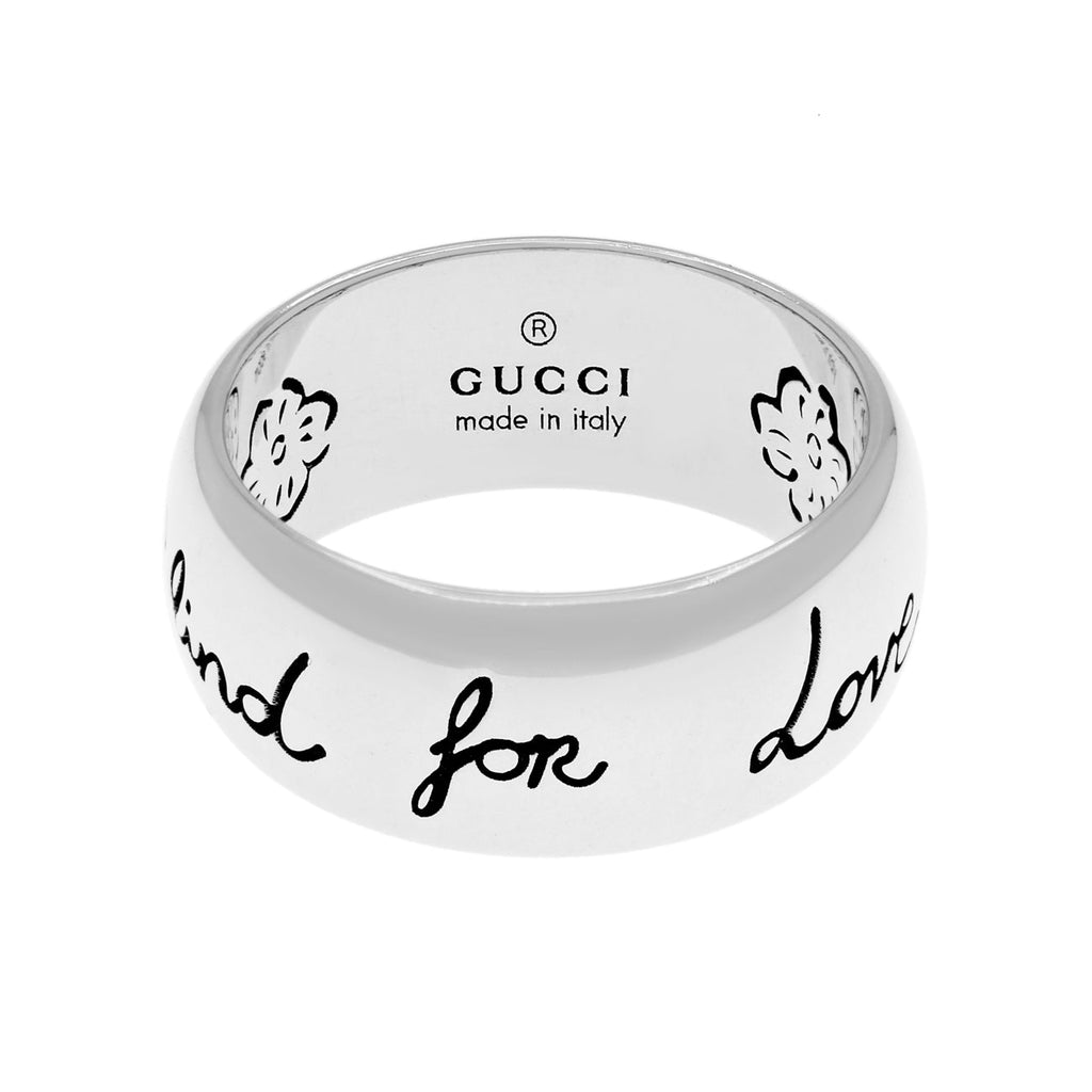 Gucci Sterling Silver Blind For Love Ring