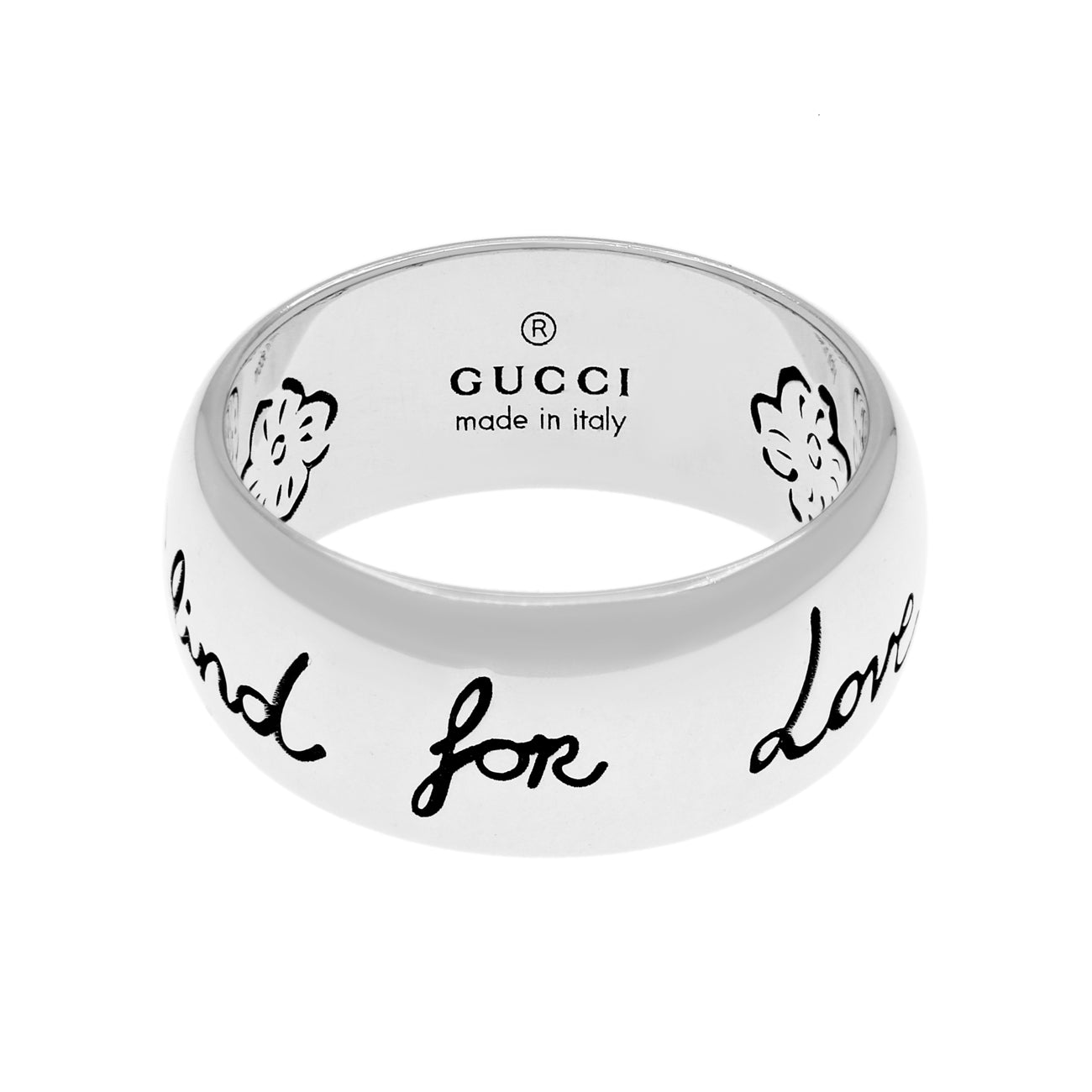 Gucci Sterling Silver Blind For Love Ring