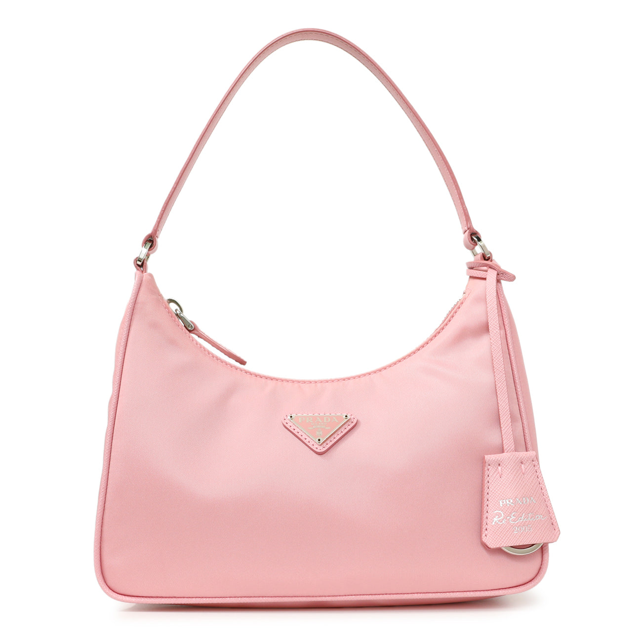 Prada Rosa Tessuto Nylon Saffiano Mini Re-Edition 2005 Bag