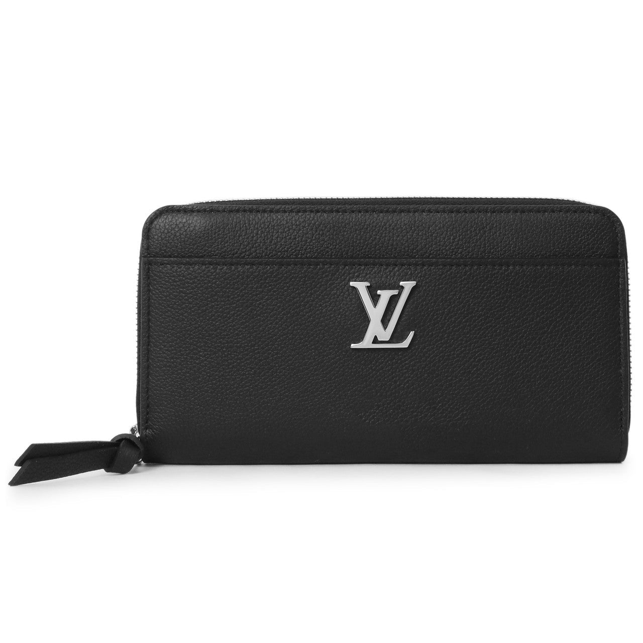 Louis Vuitton Black Calfskin Lockme Zippy Wallet