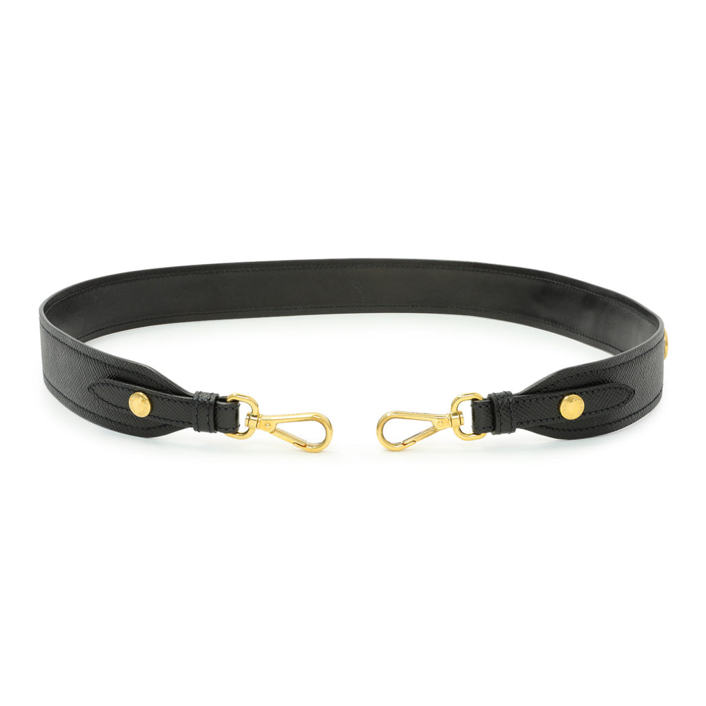 Prada Black Saffiano Cuir Calfskin Shoulder Strap