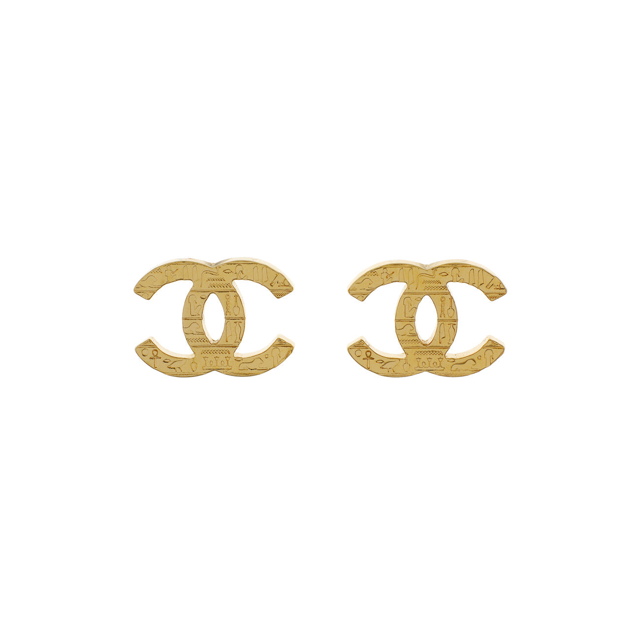 Chanel CC Hieroglyphic Earrings