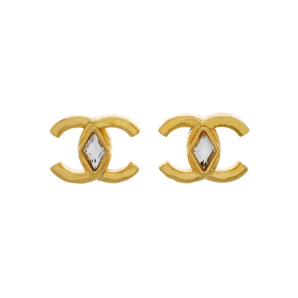 Chanel Crystal CC Earrings