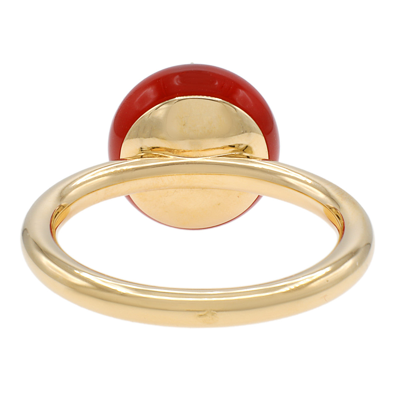 Louis Vuitton 18K Yellow Gold Cornelian Diamond Color Blossom Ring