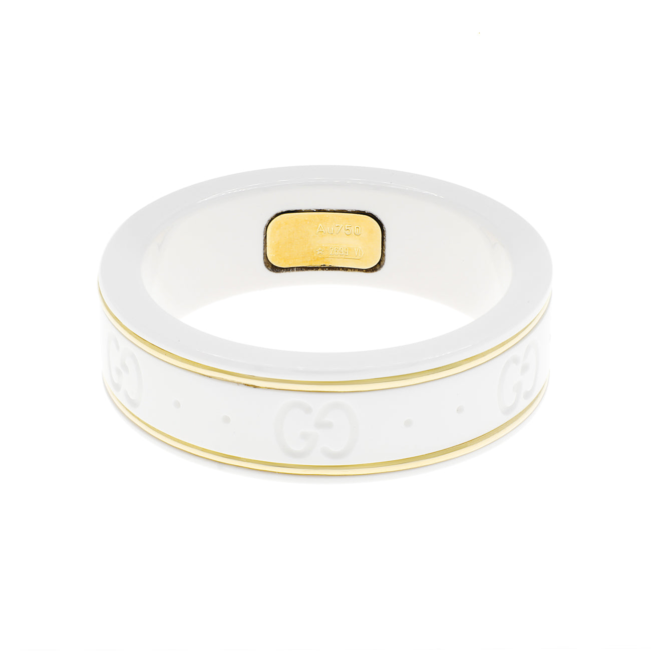 Gucci 18K Yellow Gold Zirconia Icon Ring