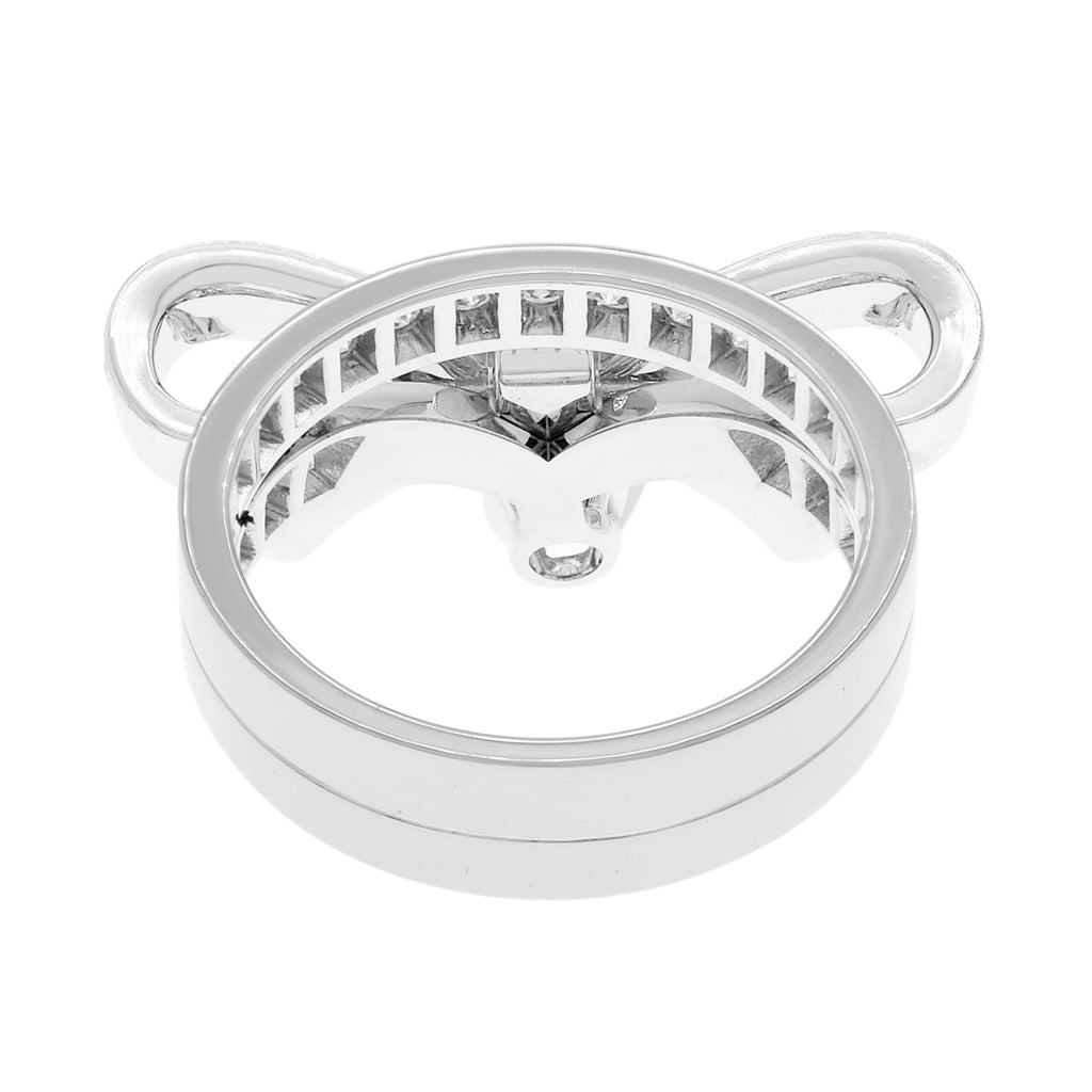 Chanel 18K White Gold Diamond Ruban Ring