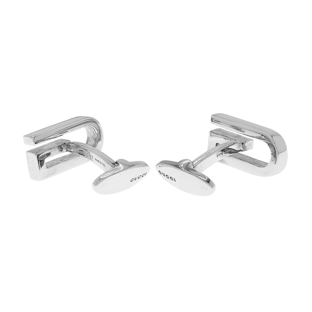 Gucci Sterling Silver G Logo Cufflinks