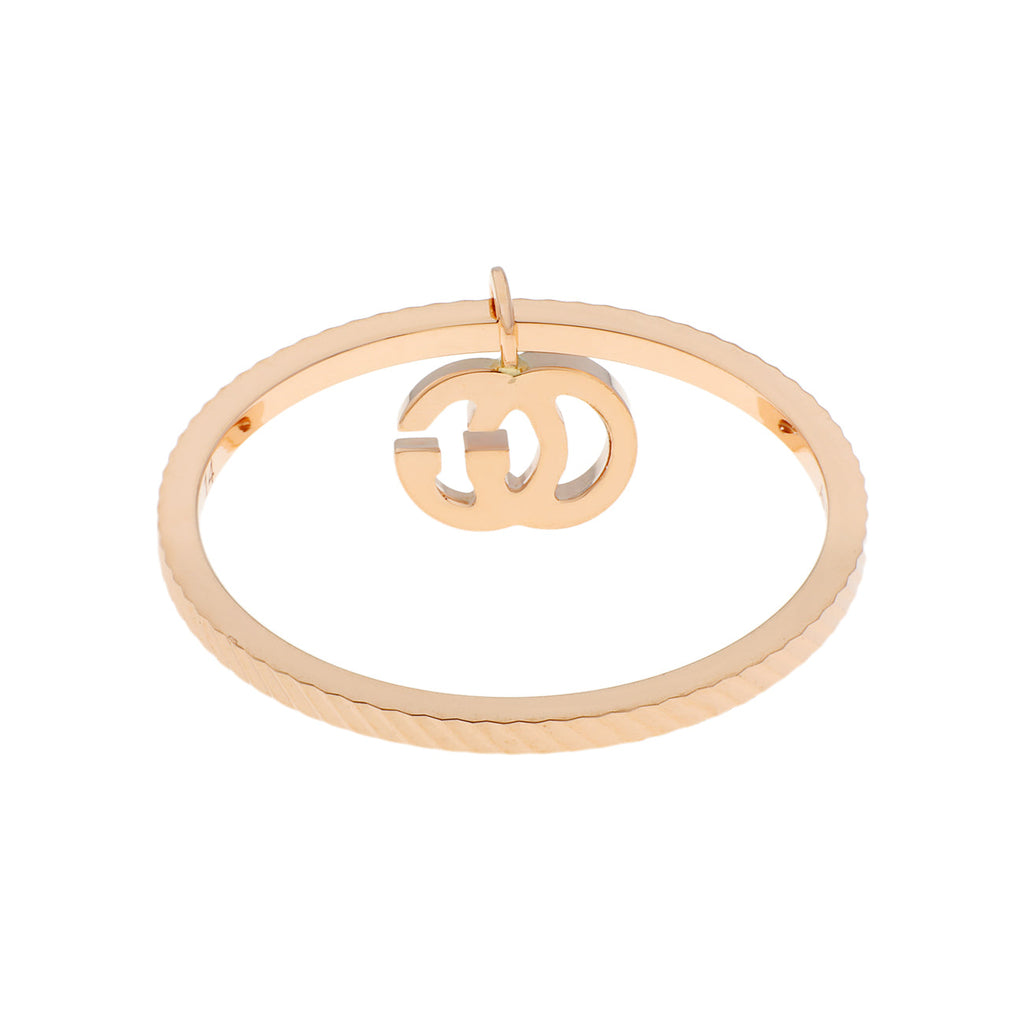 Gucci 18K Rose Gold GG Running Charm Ring
