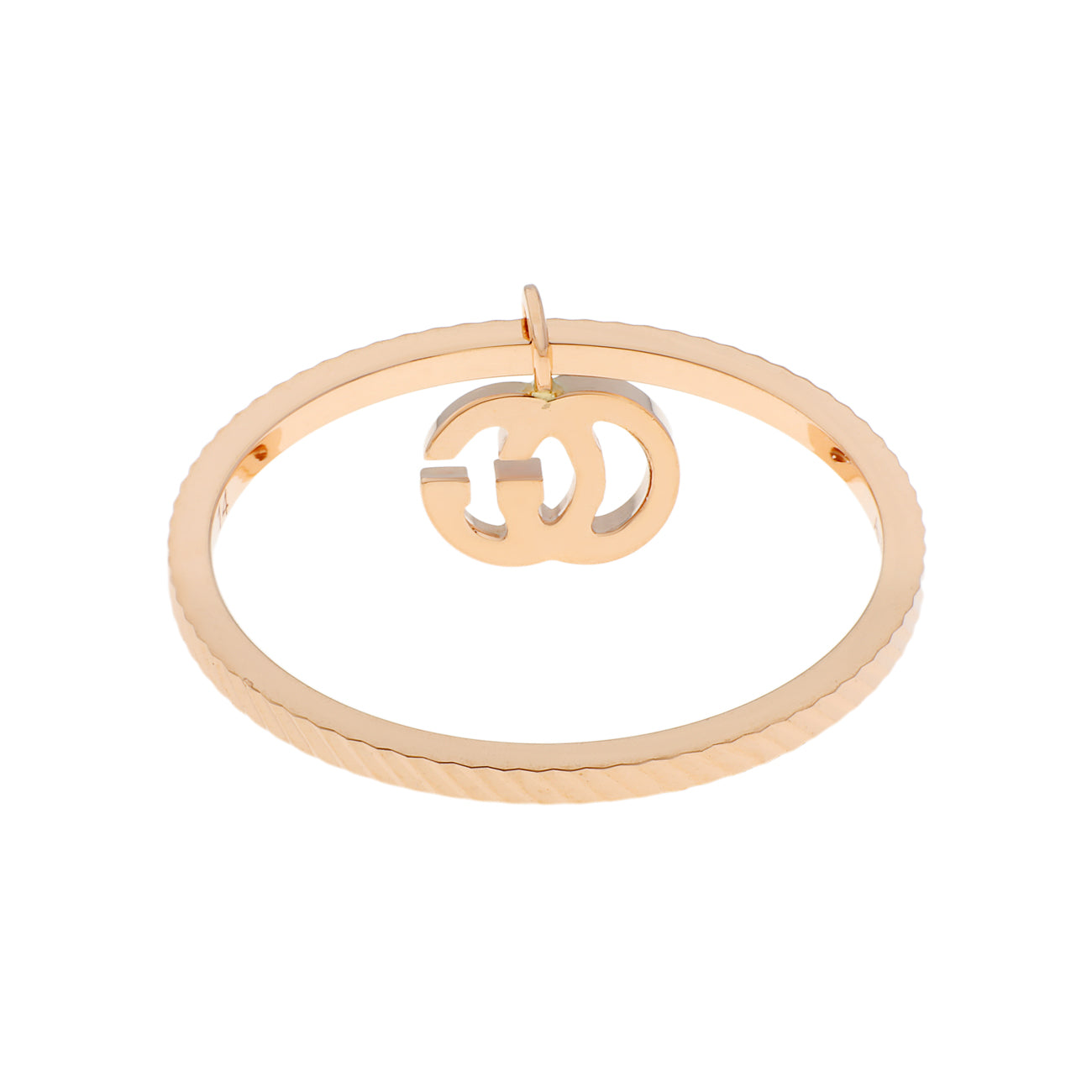 Gucci 18K Rose Gold GG Running Charm Ring