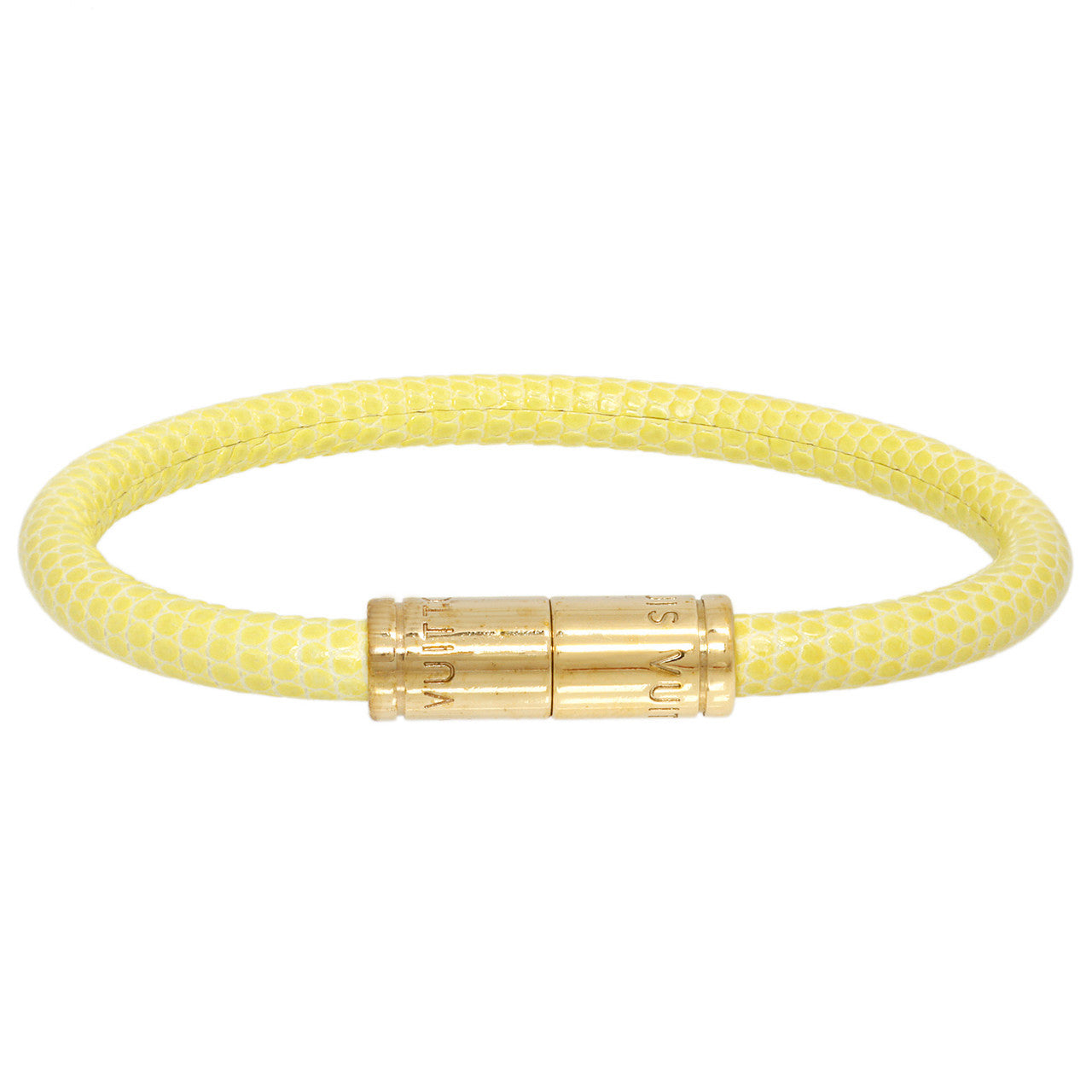 Louis Vuitton Yellow Lizard Keep It Bracelet