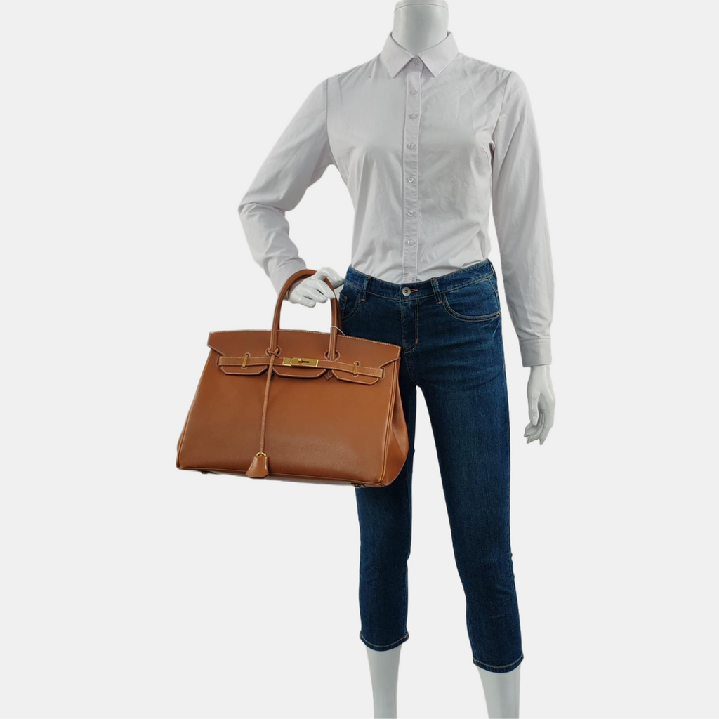 Hermes Birkin 35 Gold Epsom Leather Gold Hardware 1996