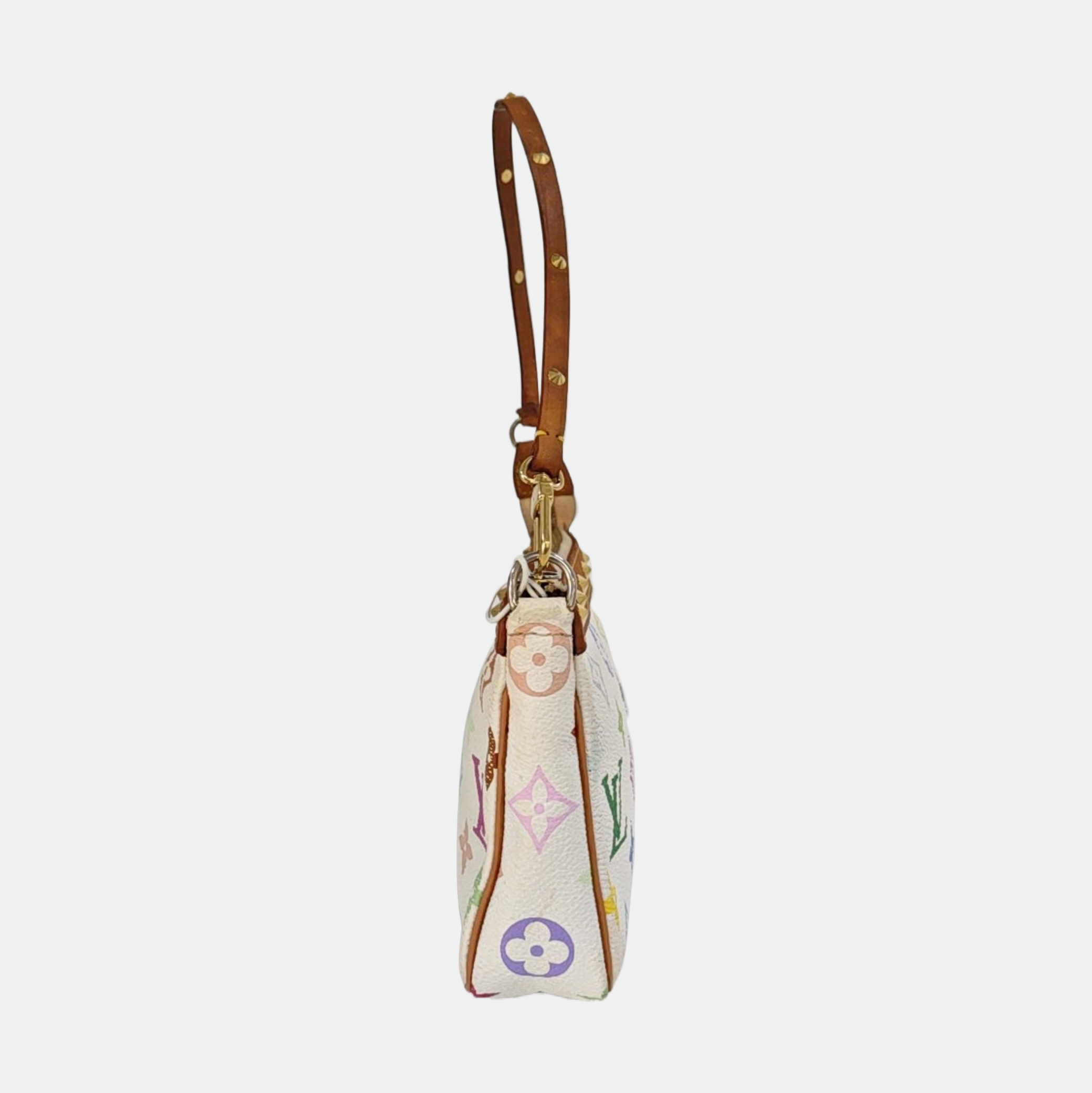 Louis Vuitton x Takashi Murakami Pochette Accessoire White Multicolor