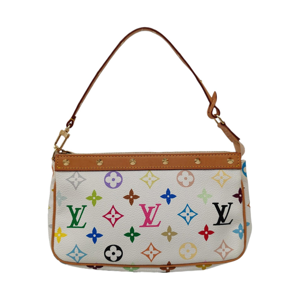 Louis Vuitton x Takashi Murakami Pochette Accessoire White Multicolor