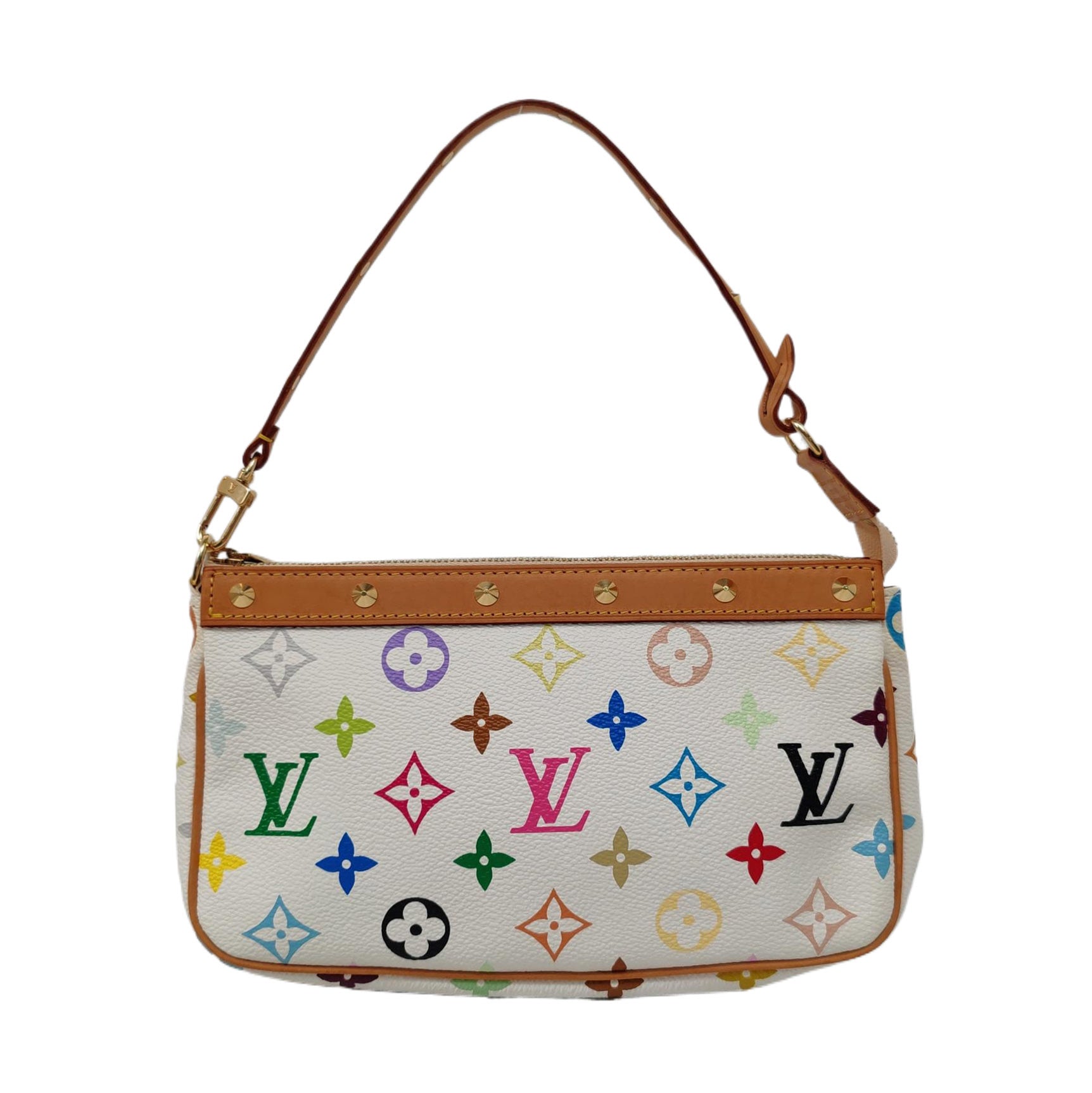 Louis Vuitton x Takashi Murakami Pochette Accessoire White Multicolor