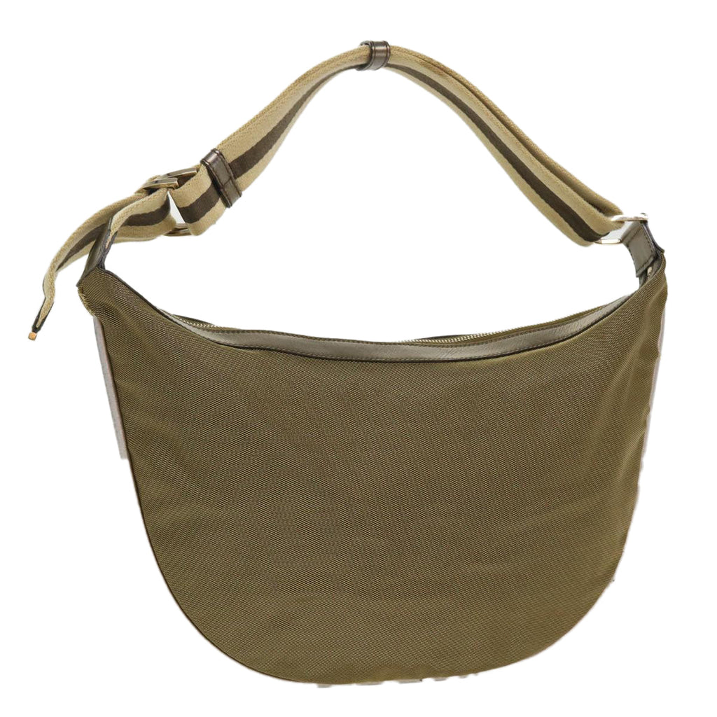 GUCCI Sherry Line Shoulder Bag Canvas Gold ac1764