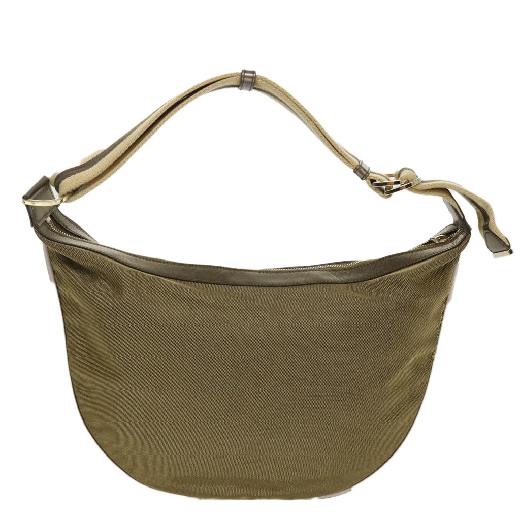 GUCCI Sherry Line Shoulder Bag Canvas Gold ac1764