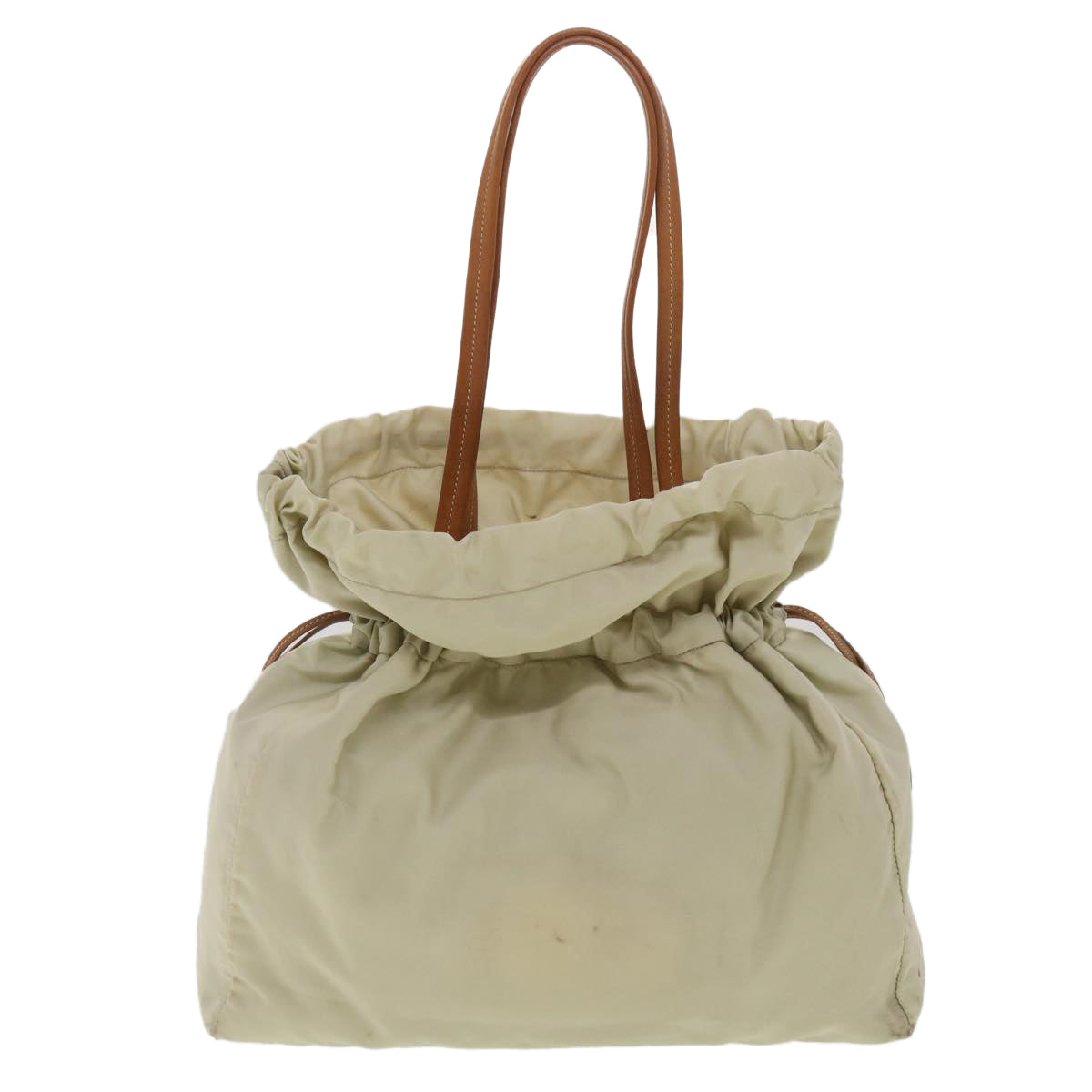 PRADA Shoulder Bag Nylon Beige ac1841
