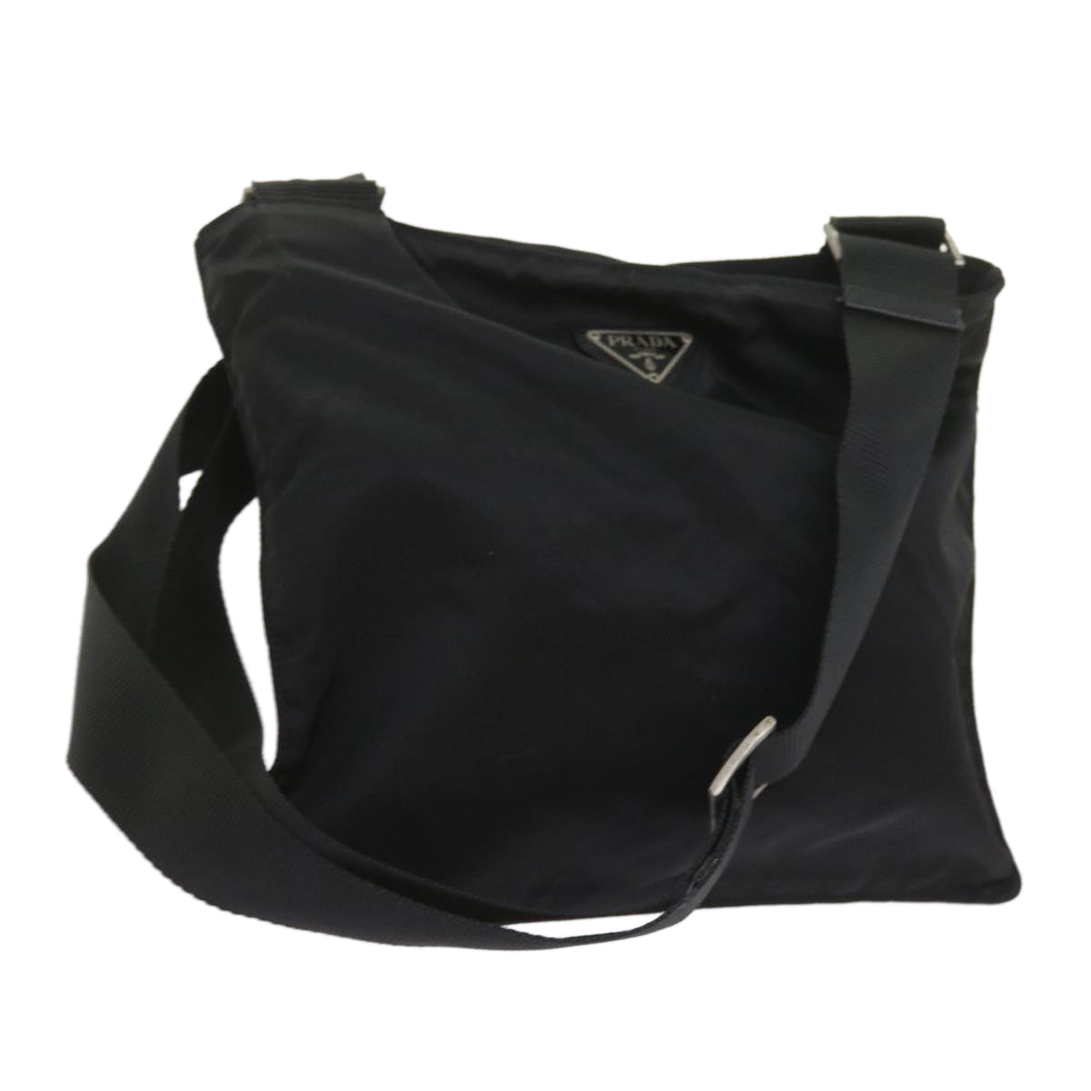 PRADA Shoulder Bag Nylon Black ac2393