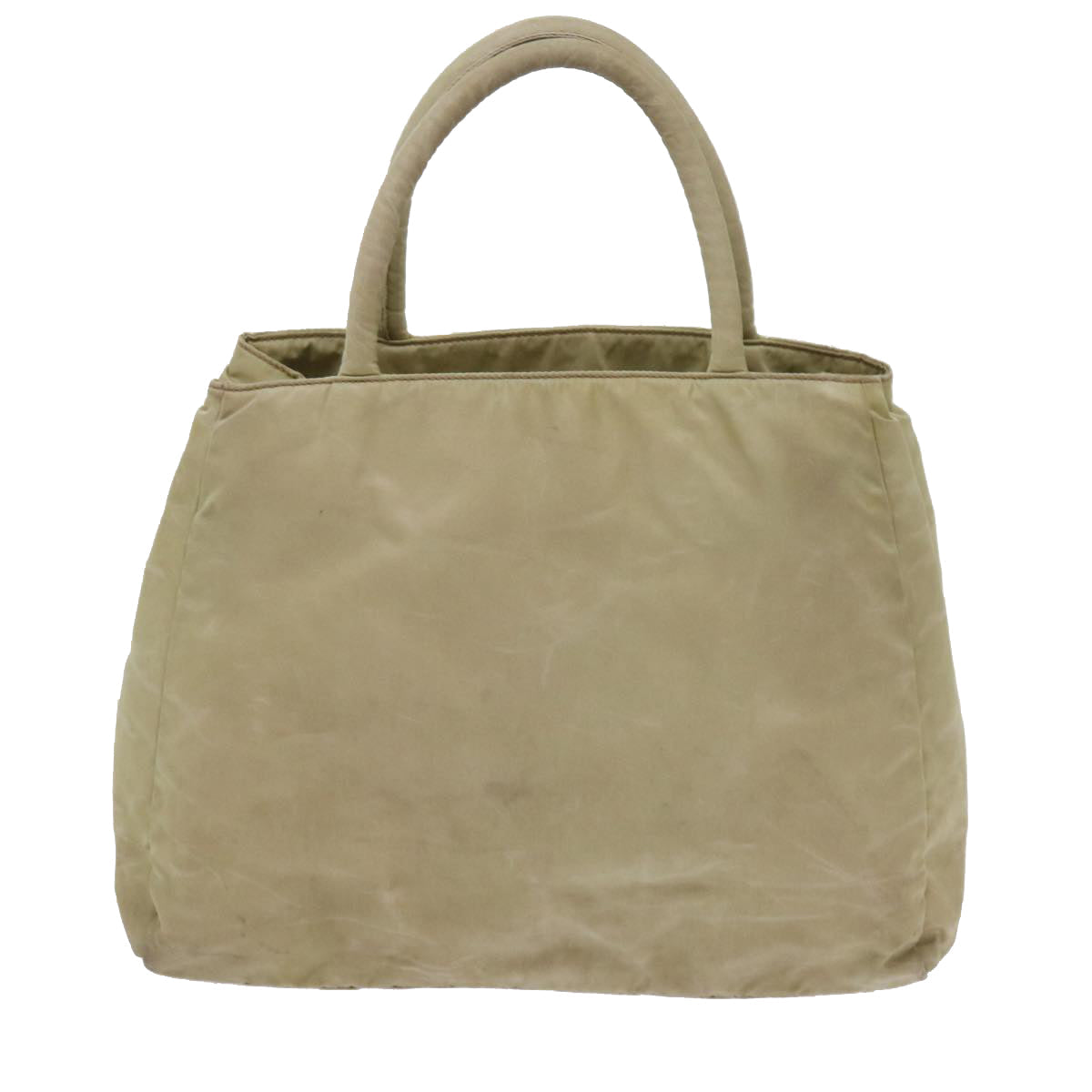 PRADA Hand Bag Nylon Beige ac2748