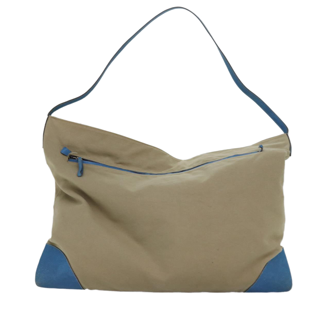 PRADA Shoulder Bag Canvas Beige ac3161