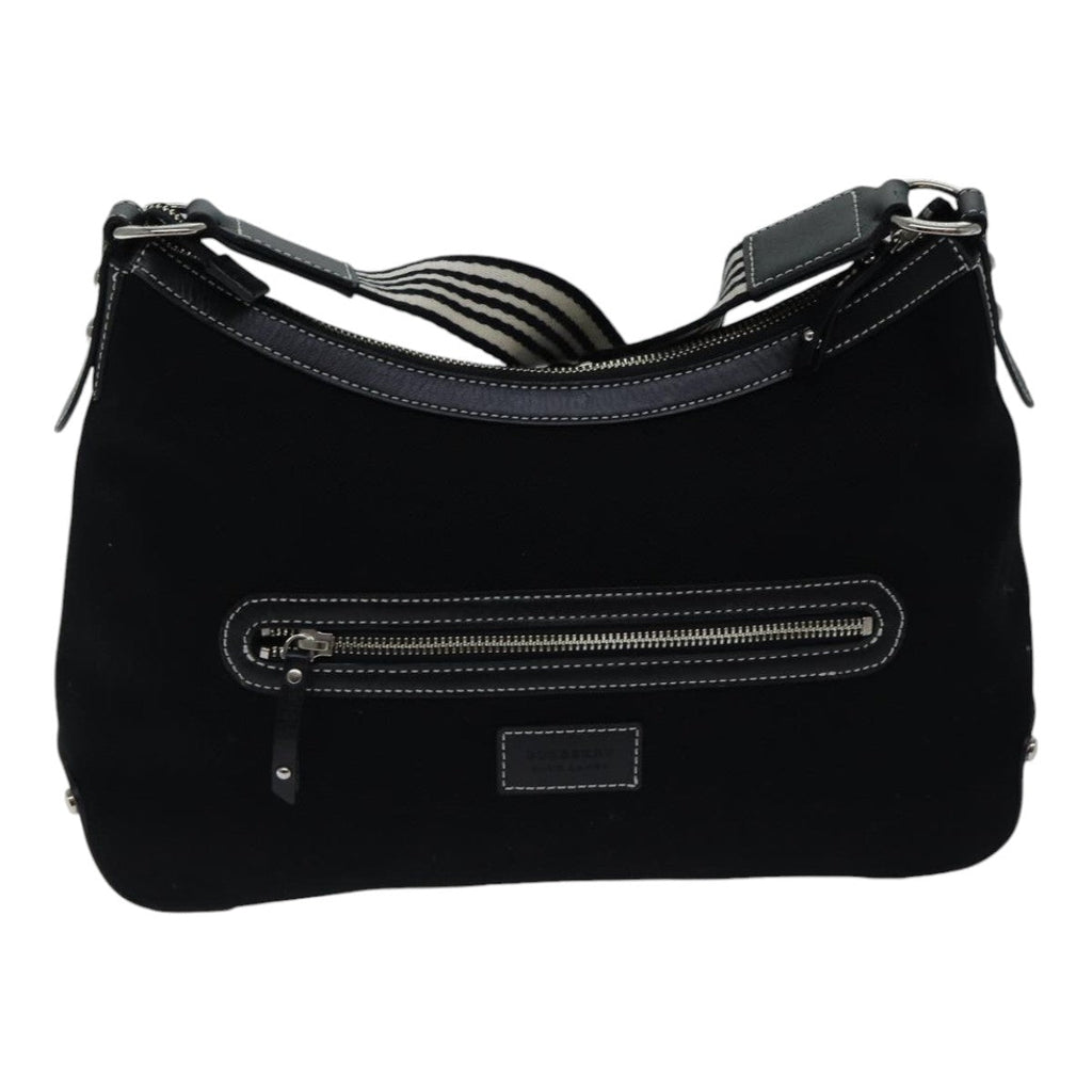 BURBERRY Blue Label Shoulder Bag Canvas Black White ac3254
